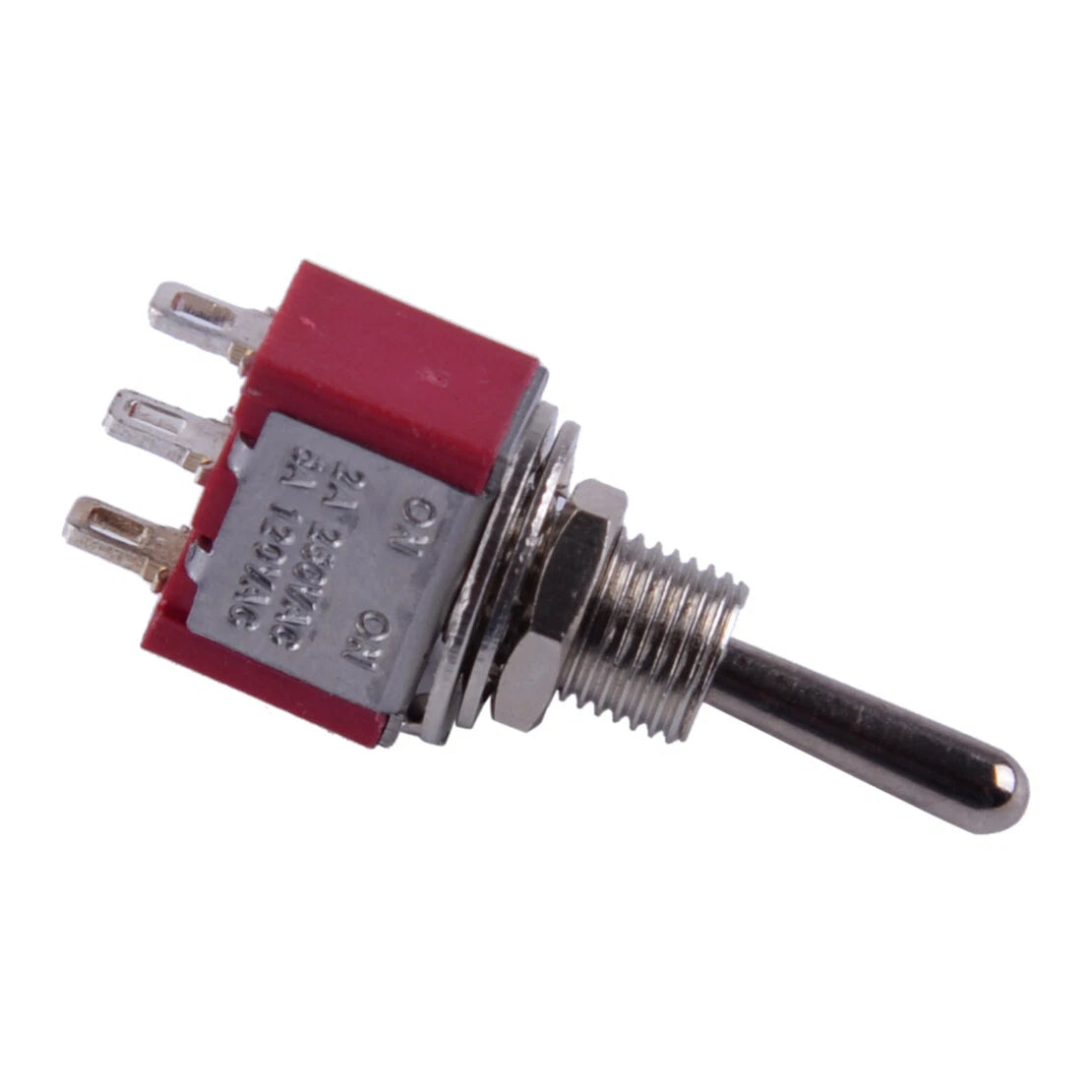 10 x Red 3 Pin ON-OFF-ON Mini Toggle Switch for Various Applications (125V-250V)
