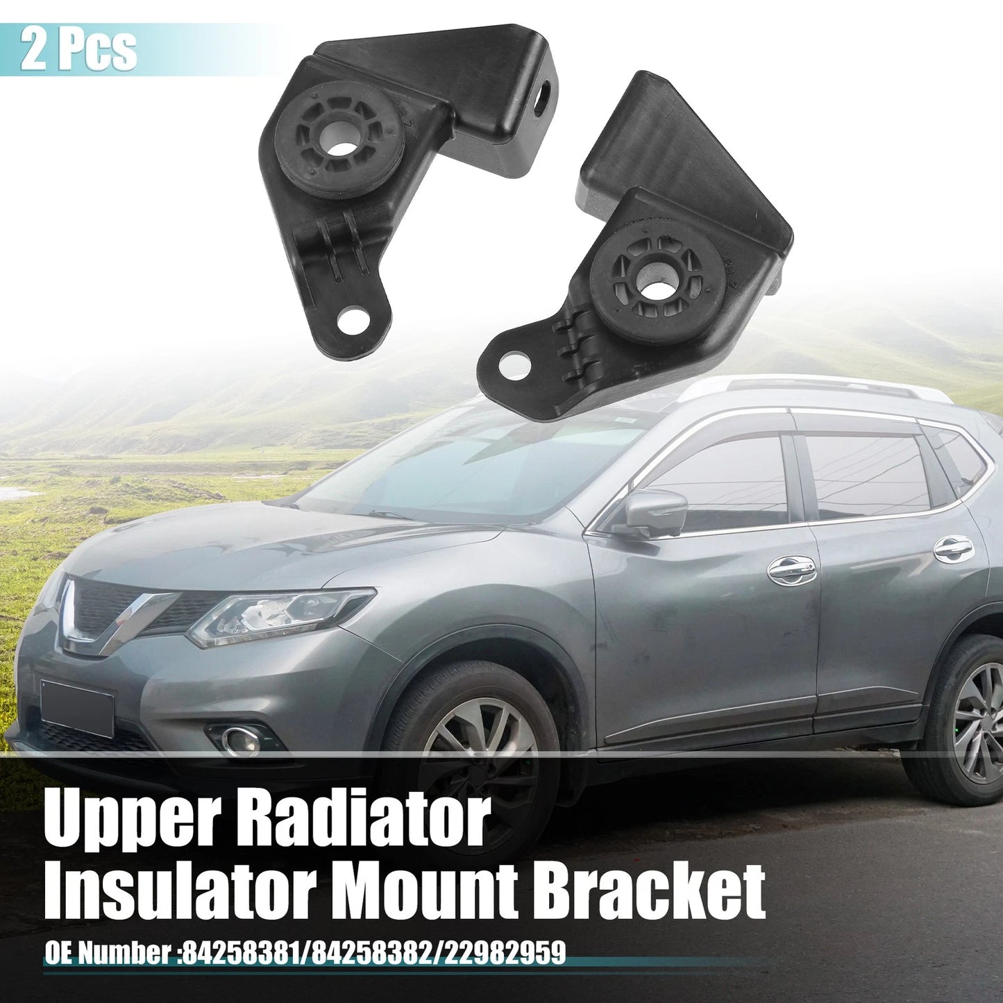 2 x Passenger Side Radiator Upper Bracket for Chevrolet Malibu