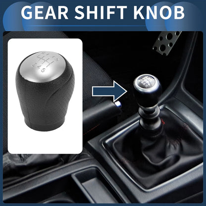 6 Speed Gear Shift Knob for Nissan Juke 2011-2013 Black Silver Tone