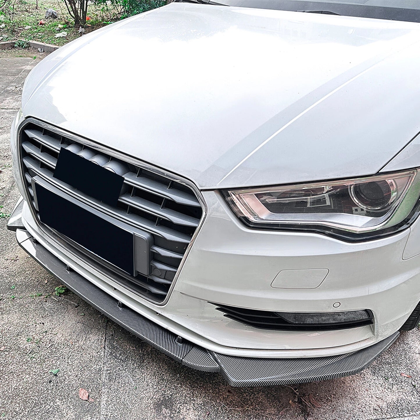 Carbon Look Front Bumper Spoiler Lip for Audi A3 8V (2013-2016)