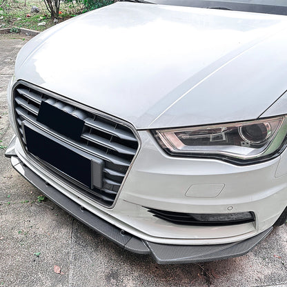 Carbon Look Front Bumper Spoiler Lip for Audi A3 8V (2013-2016)