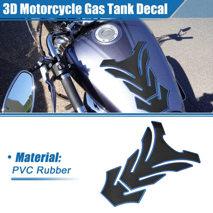 Gas Tank Decal / 7.87x5.31 / Universal 3D Tank Sticker Blue Black for Universal