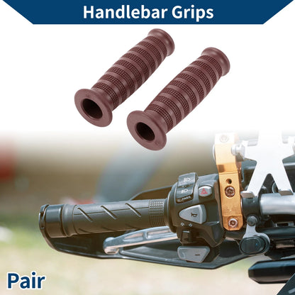 Grip Cover / 7/8 22mm / Motorcycle Hand Grips Rubber Brown 1 Pair