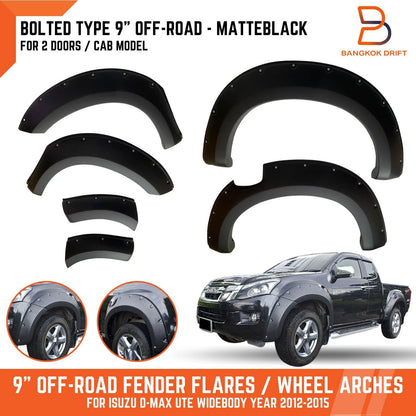 9" Off-Road Bolted Fender Flares for Isuzu D-Max DMAX Ute (2012-2016)