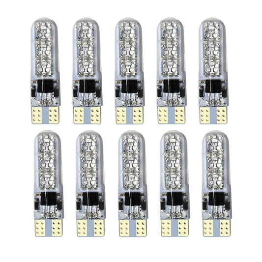 10x T10 194 168 RGB LED Bulbs with RF Remote for Car Parking Light