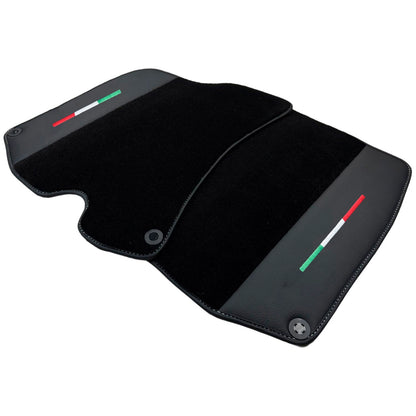 Black Floor Mats for Ferrari Portofino 2018-2023, Leather, AutoWin Brand