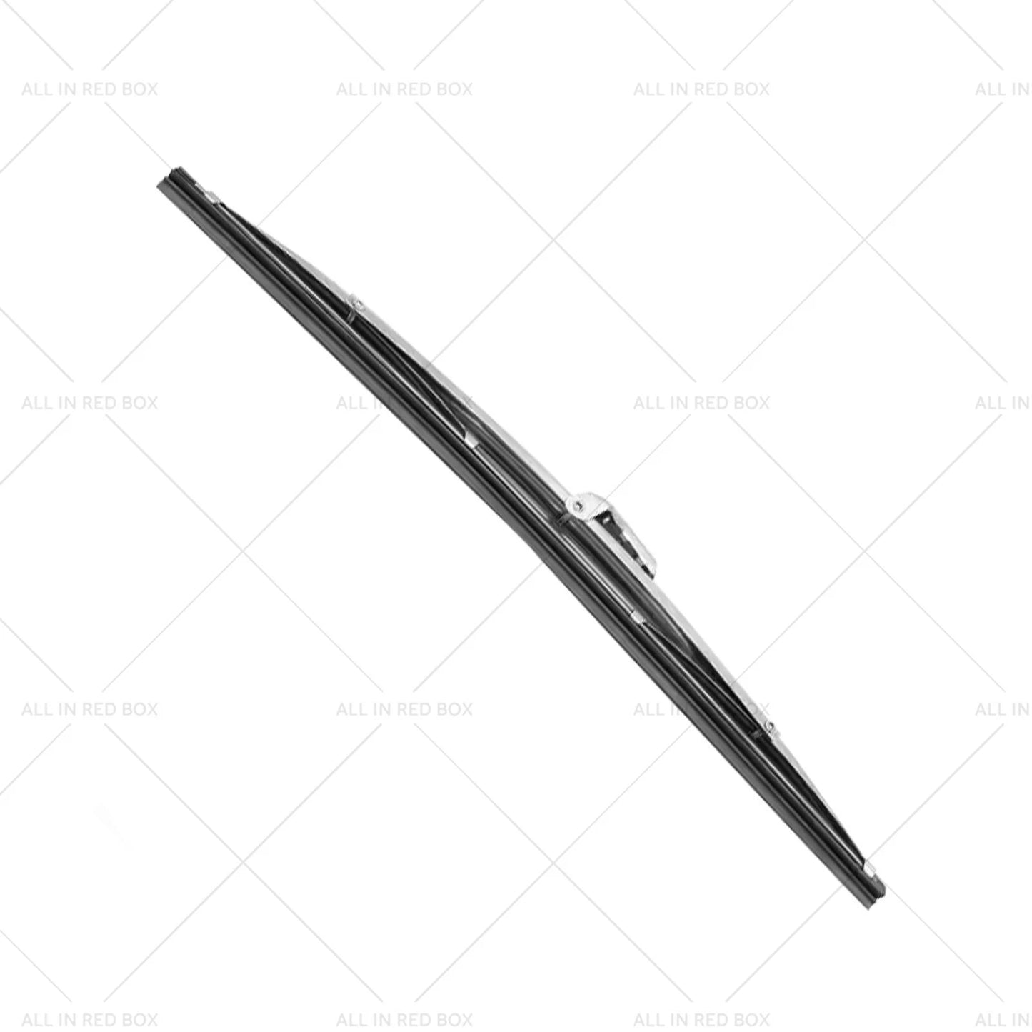 12" Polished Stainless Steel Front Windshield Wiper Blades for Universal (N/A)