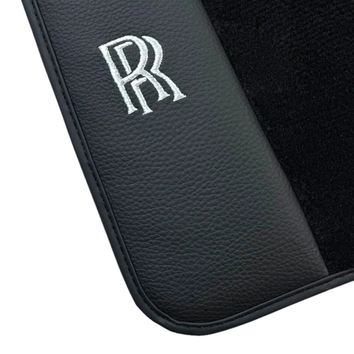 Black Floor Mats for Rolls Royce Cullinan (2018-2023) - AutoWin Leather 2 x