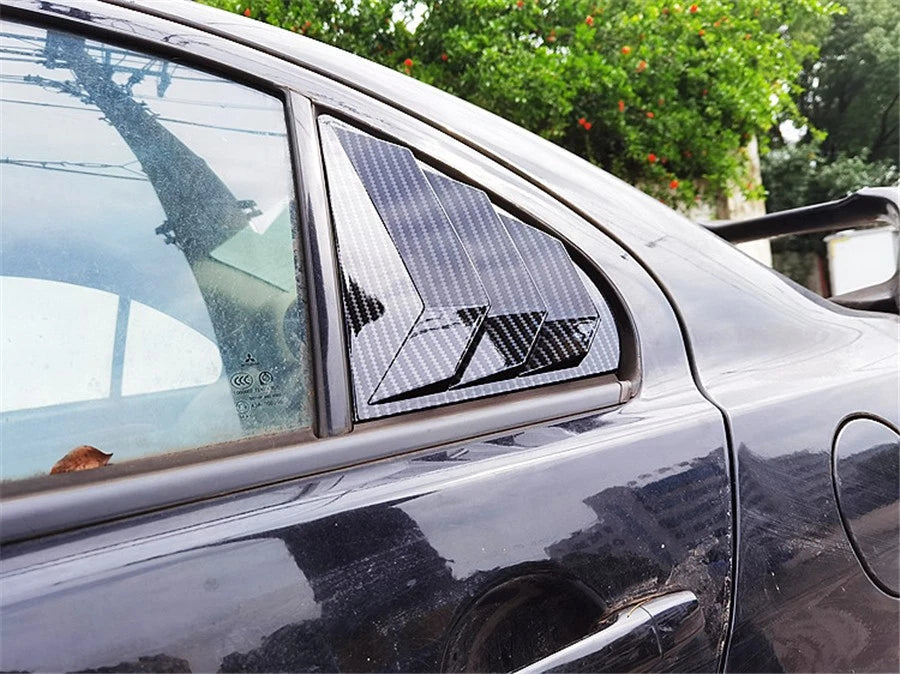 Carbon Fiber Look Quarter Window Louvers for Mitsubishi Lancer EVO (2001-2007)