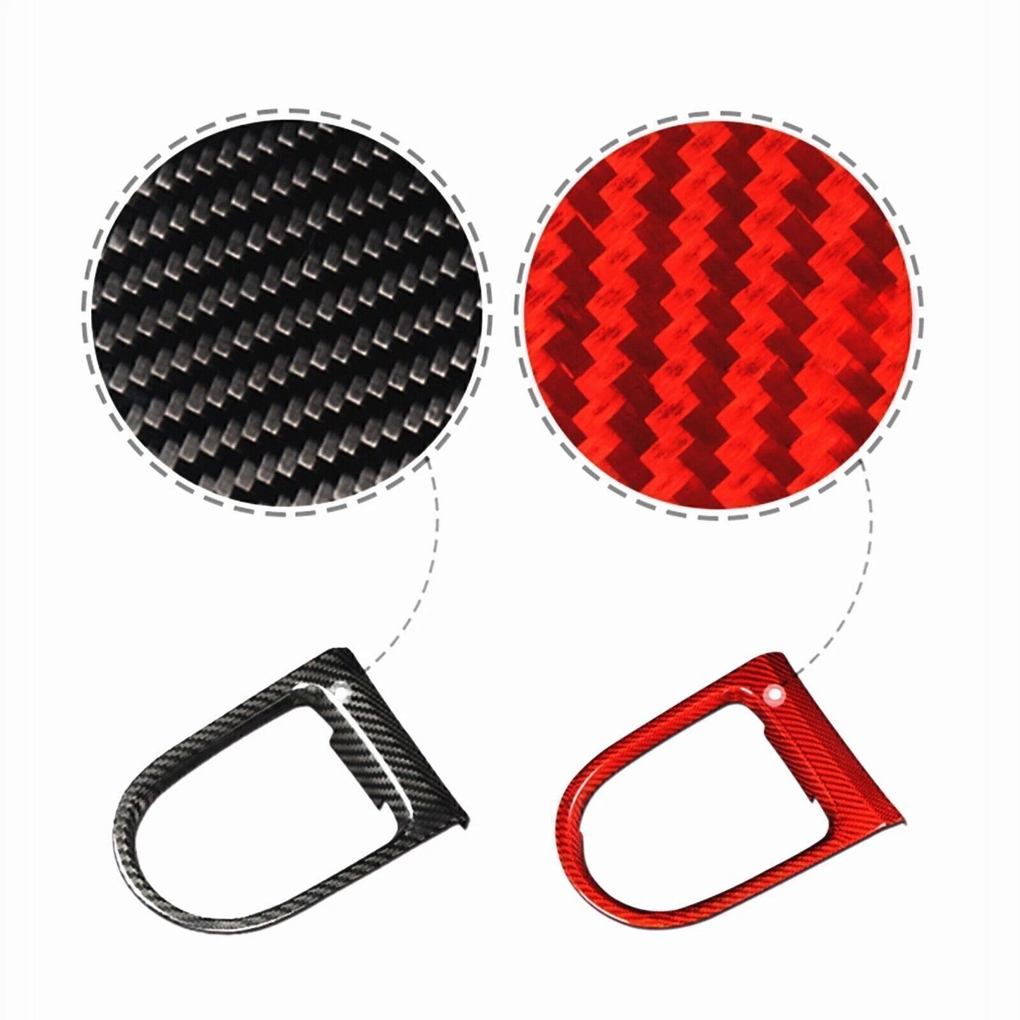 1x Carbon Fiber Gear Shift Panel Cover for Ford Mustang (2015-2023)