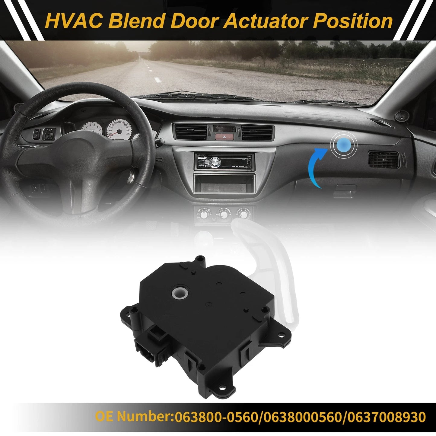 HVAC Heater Blend Door Actuator With Bracket for Toyota Corolla