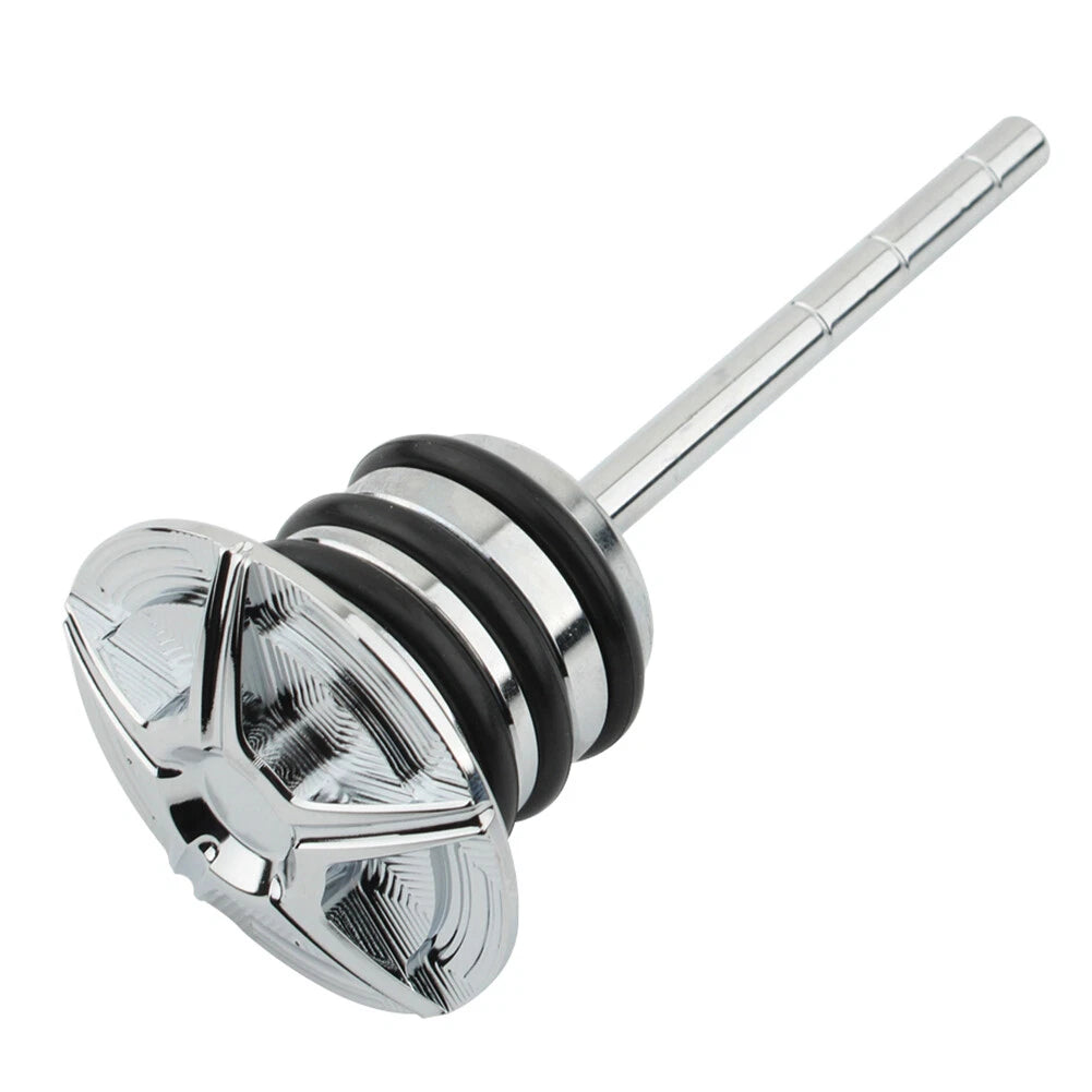 Chrome Oil Dipstick for Harley Softail Heritage Fat Boy Deuce Deluxe FLS (2000-2023)
