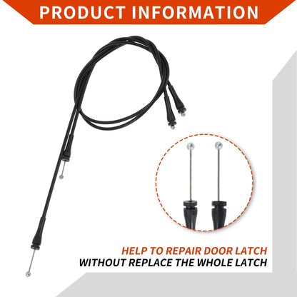 2 x Cargo Door Latch Release Cables for Ford E150 E250 E350 (2000-2014)