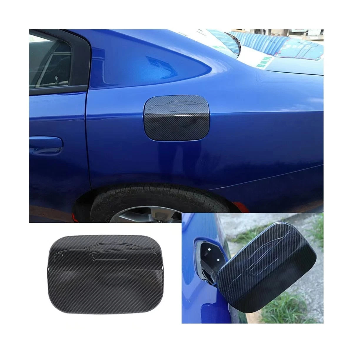 Gas Cap Cover Trim Fuel Tank Door for Dodge Charger (2015–2022)