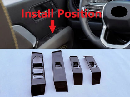 ABS Black LHD Window Lift Switch Panel Cover for Chevrolet Colorado (2023-2025)