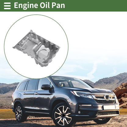 Engine Oil Pan for Honda Pilot (2003-2004) - 1 x Aluminum Silver Tone