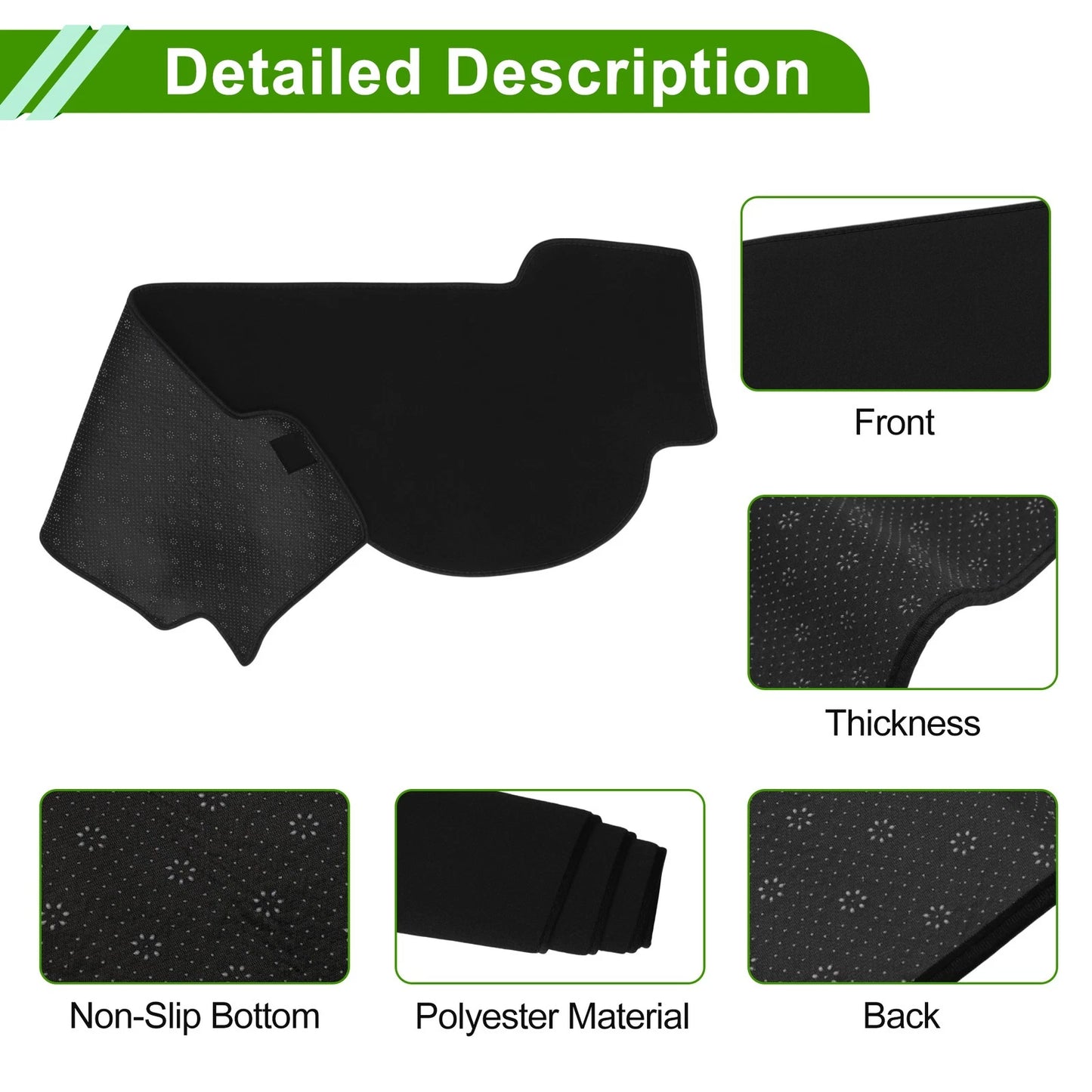 Dashboard Cover for Honda N-WGN JH3/JH4 2019-2024 Black 1 x Anti-Slip