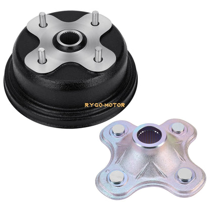 Rear Brake Drum & Wheel Hub for Yamaha Kodiak 400 4x4 (1993–1999)