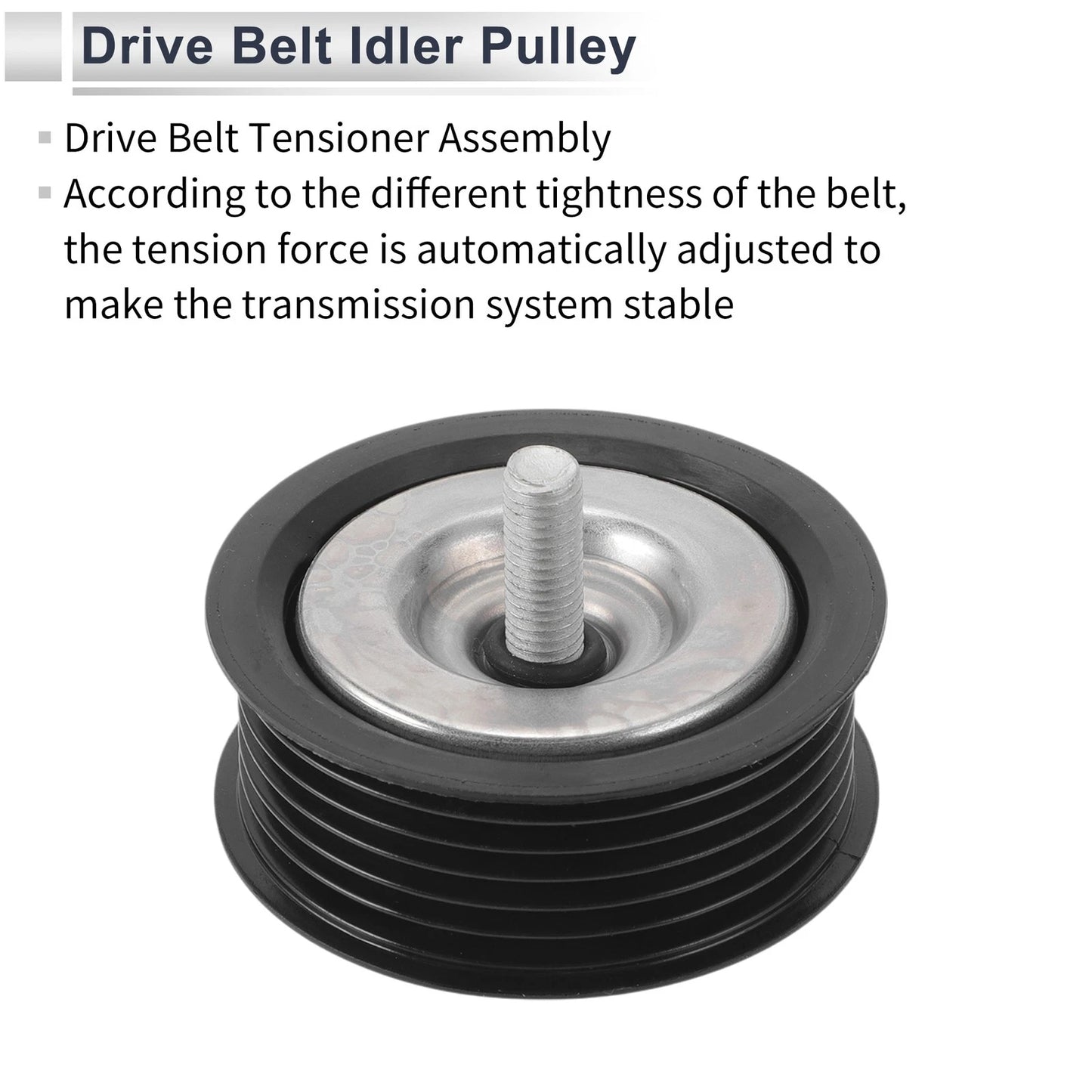 Drive Belt Idler Pulley Black for Infiniti QX50 (2014 - 2016)
