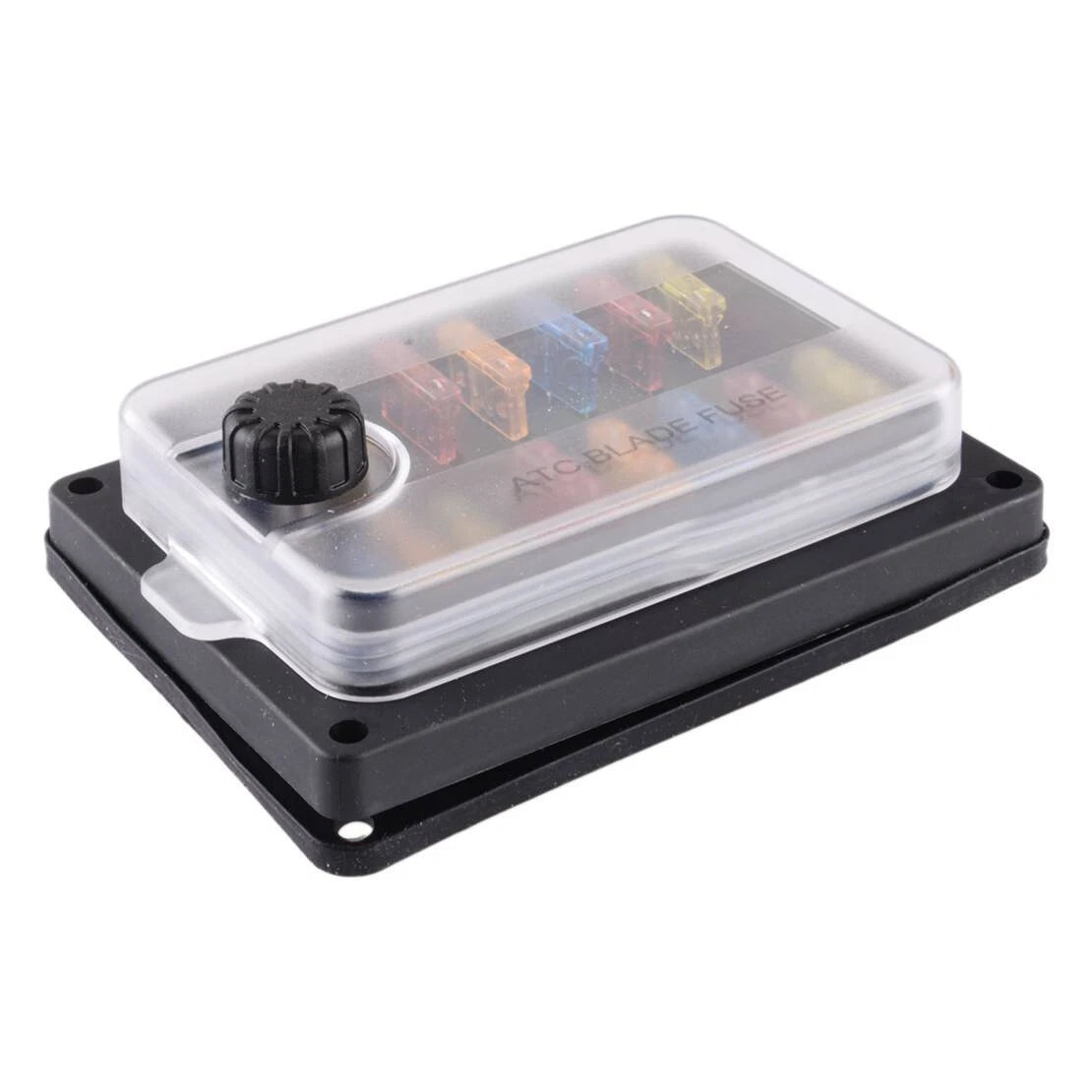 10 Way Fuse Box Standard Blade Fuses Holder Terminal Block for Hot Rods