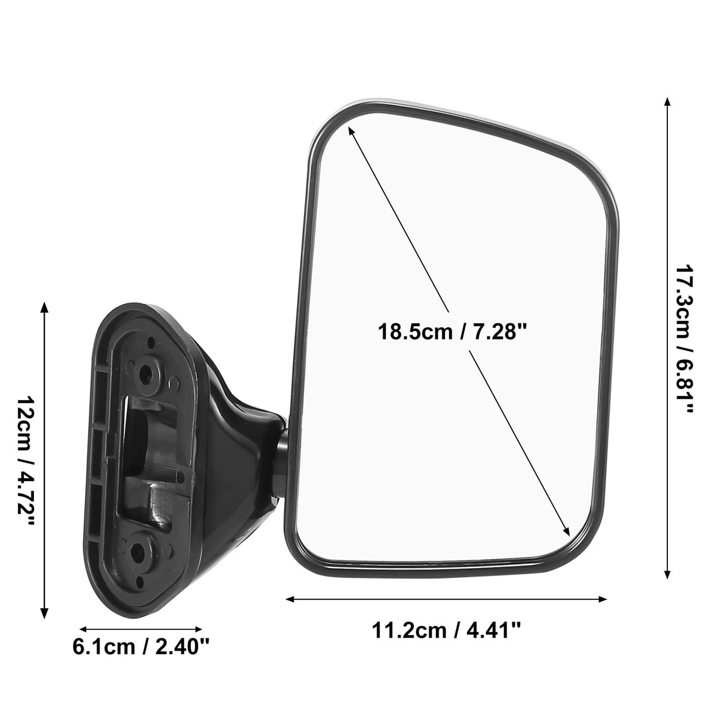 Pair / Manual Rearview Mirror Glass Left Right / for Toyota Hilux