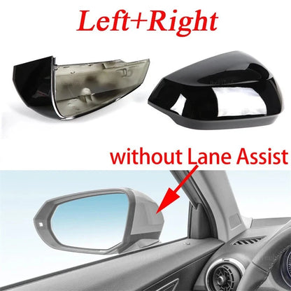 Pair Gloss Black Side Mirror Cap Covers for Audi Q2 / Q3 (2016–2025)