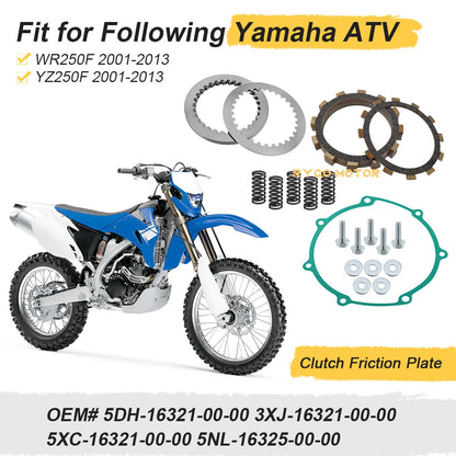 Clutch Steel Plates & Gasket for Yamaha YZ250F/WR250F (2001–2013)