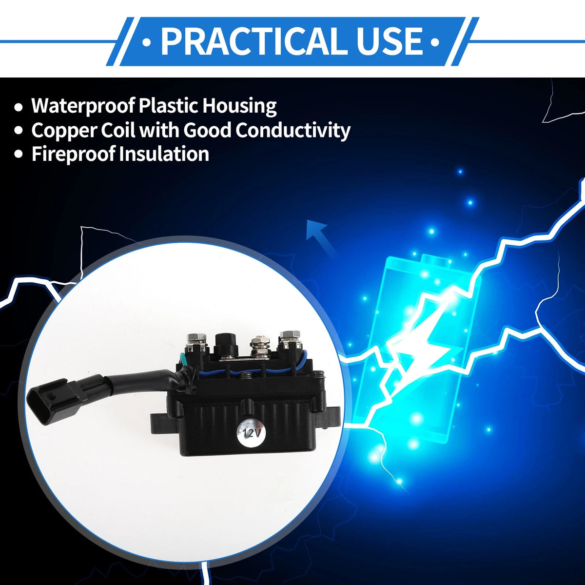 Marine Outboard Trim Solenoid Relay 12V 8 Terminal for Yamaha 4 Stroke Engine