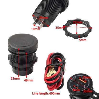 24V 12V 3.0 QC PD Type C USB Fast Power Charger Socket for Car Boat RV Marine