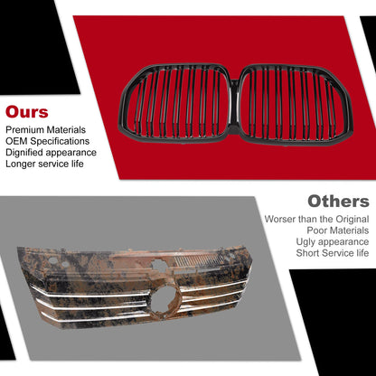 Gloss Black X5M Style Front Bumper Grille for BMW X5 F95 G05 (2019-2023)