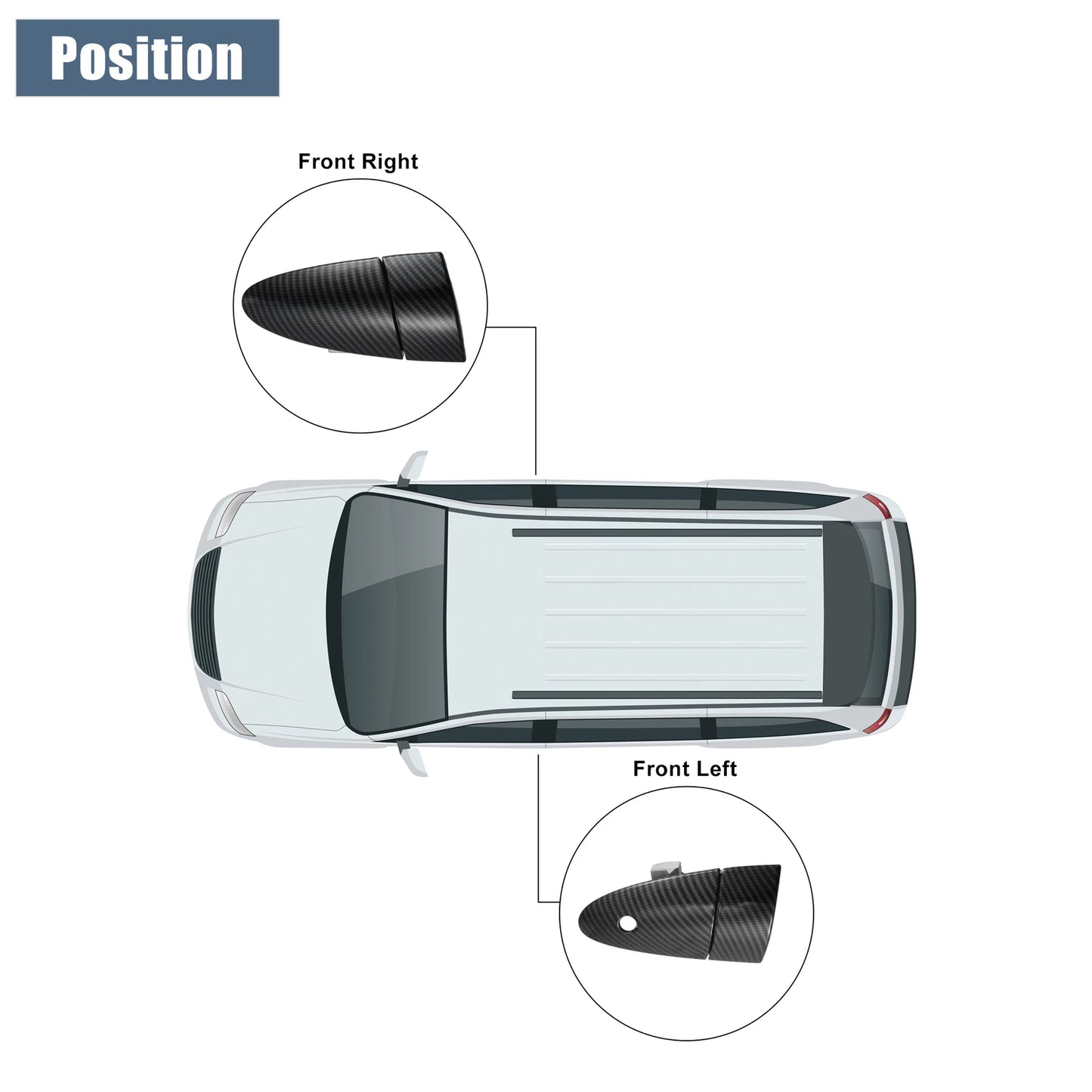 Carbon Fiber Pattern Door Handle for Honda