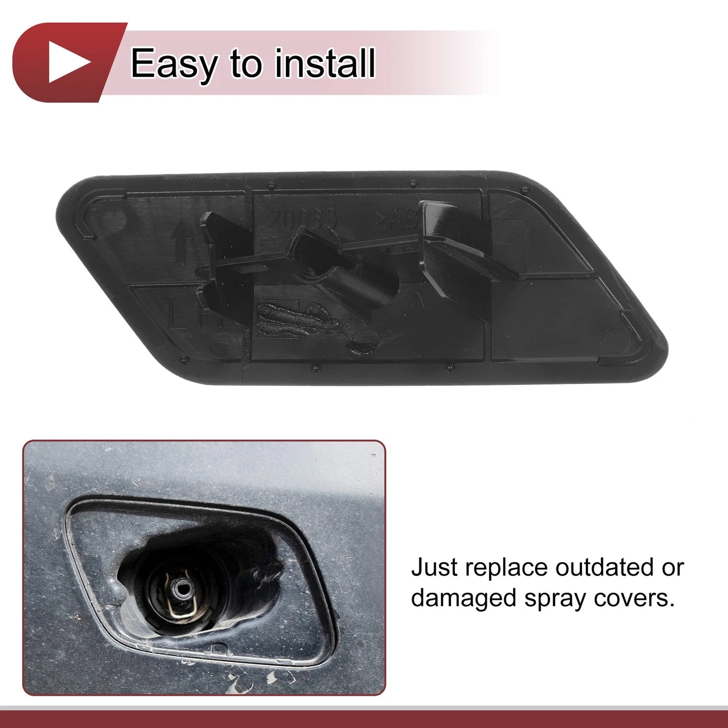 Front Left Washer Nozzle Cover for Subaru Outback (2010-2012)