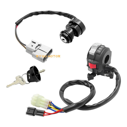 2 x Headlight Switch & Ignition Key Switch for Yamaha Grizzly 660 YFM660F