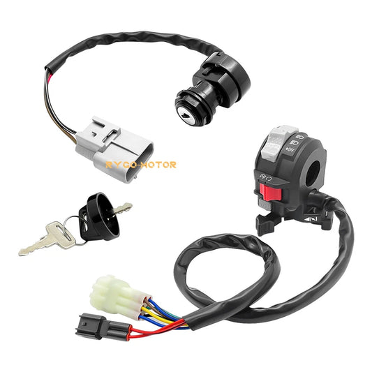 2 x Headlight Switch & Ignition Key Switch for Yamaha Grizzly 660 YFM660F
