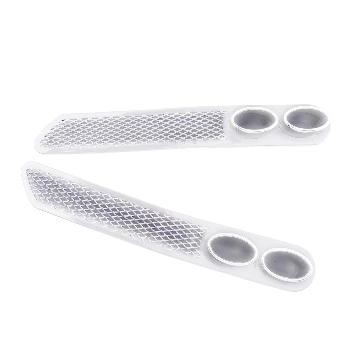 Universal White Rear Bumper Diffuser with Exhaust Tip for Car