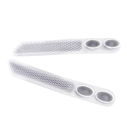 Universal White Rear Bumper Diffuser with Exhaust Tip for Car