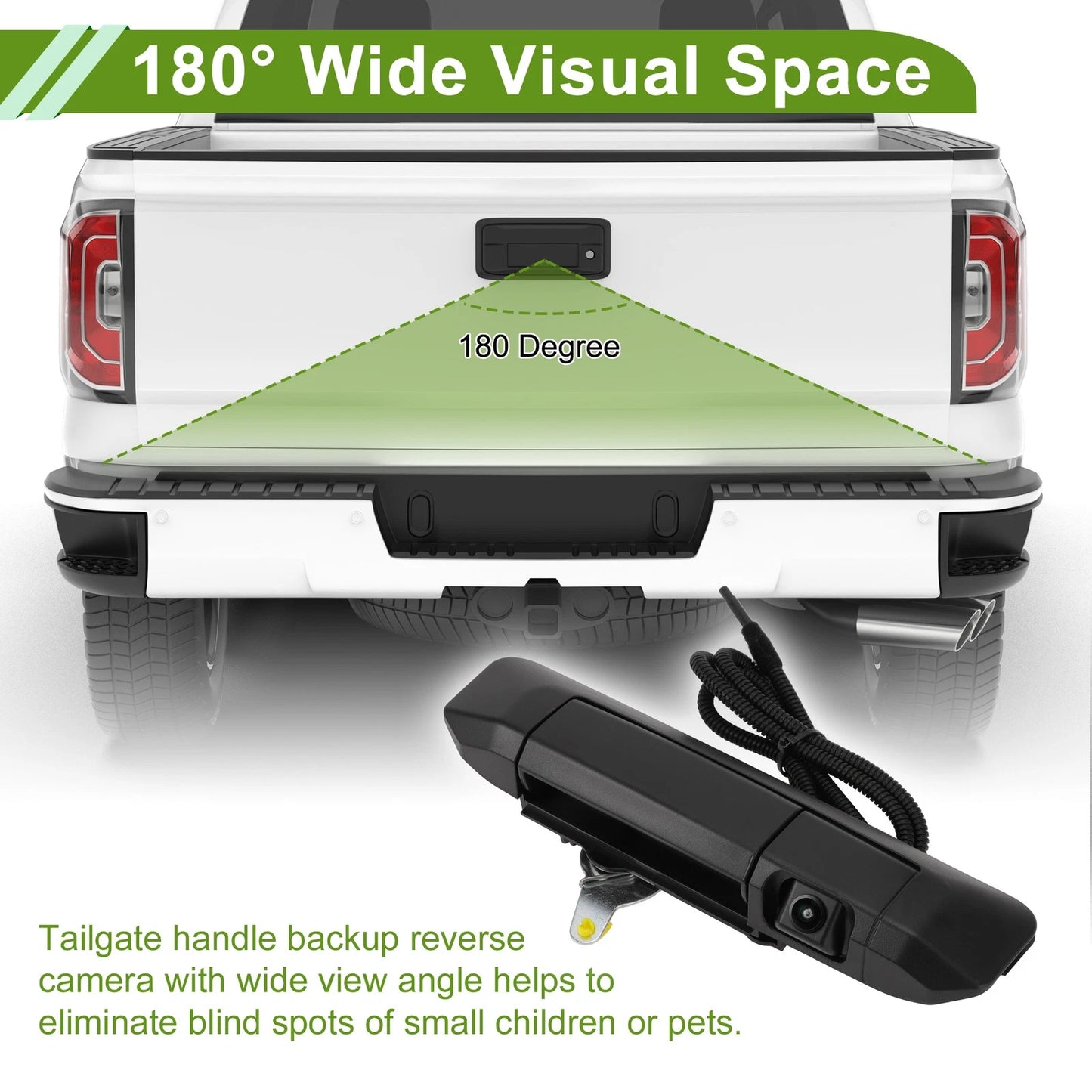 Tailgate Handle Backup Rear View Camera for Toyota Tacoma (2005–2015)