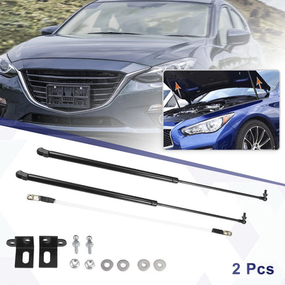 Front Hood Lift Supports for Mazda 3 Axela (2009-2013) Black