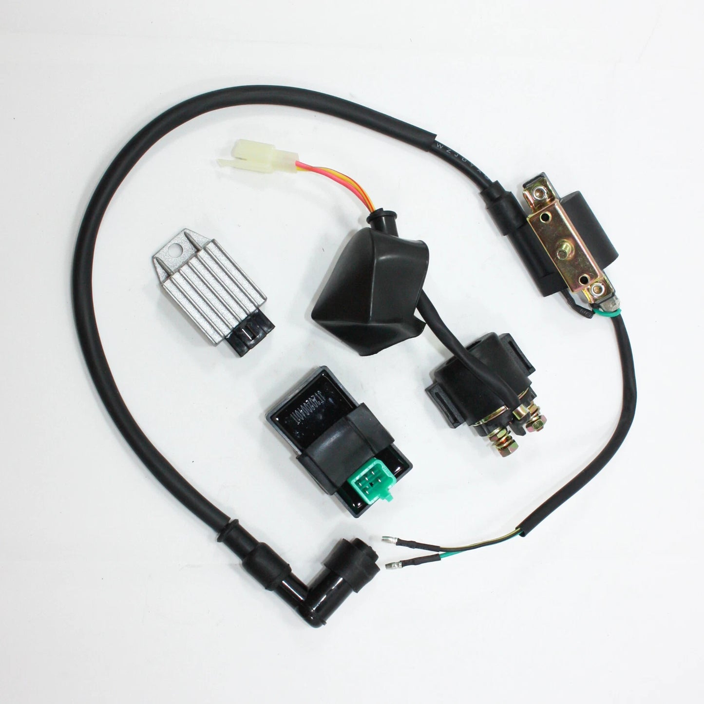 Coil CDI Unit Regulator Solenoid for 110cc 125cc Pit Quad Dirt Bike ATV