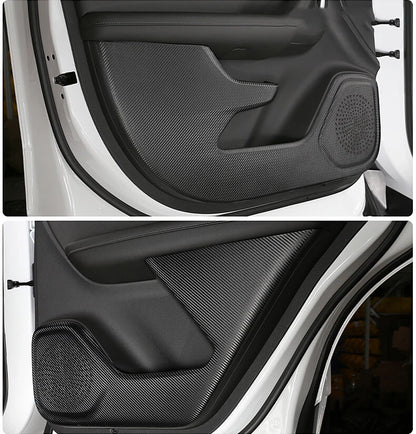 Carbon Fiber Leather Anti-kick Guard Cover Trim for Chevry Blazer (2019–2022)