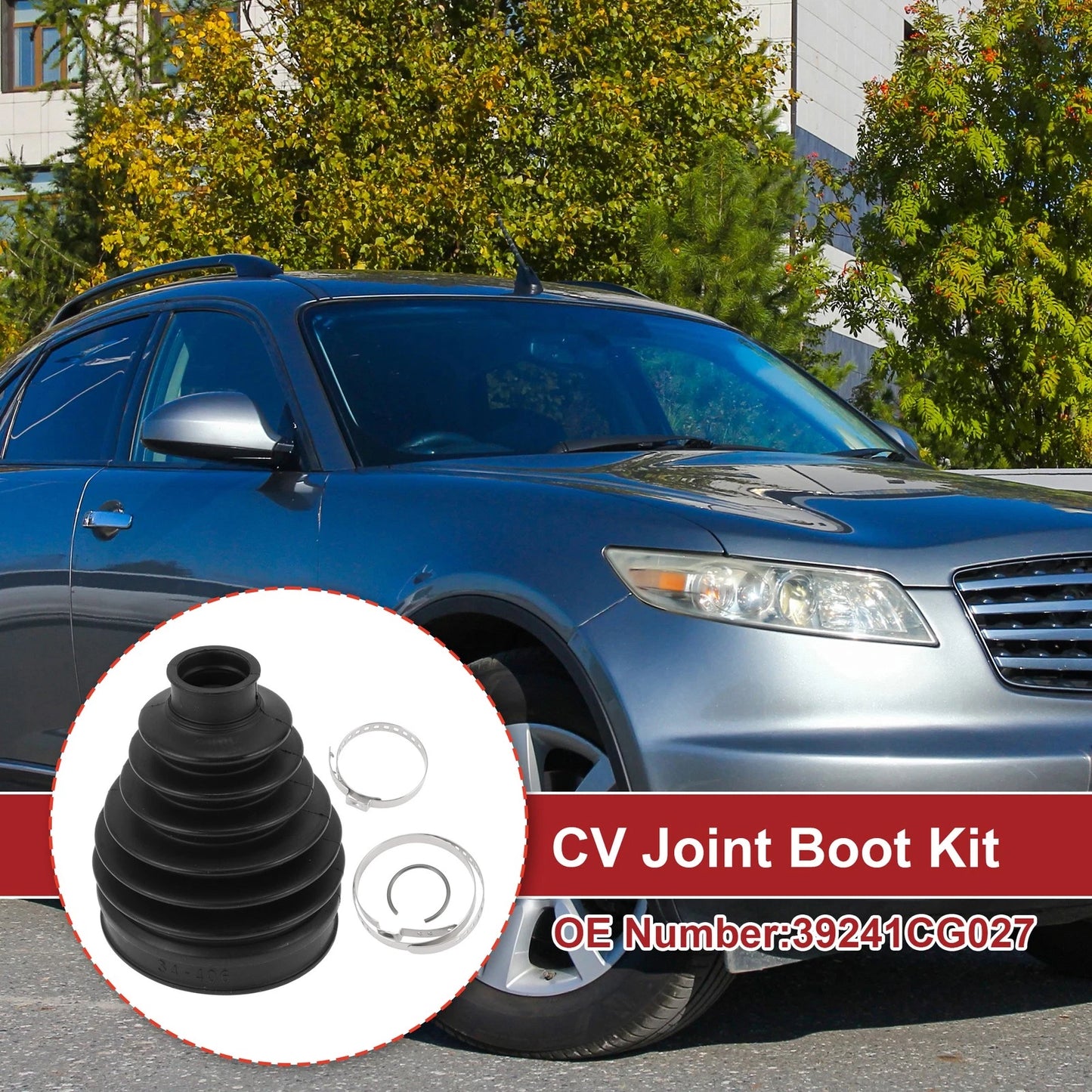 Outer CV Joint Boot Kit with Clamps for Infiniti EX35 (2008 - 2012)