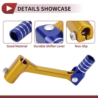 Folding Gear Shifter Lever Gold Tone and Blue for Bosuer Cheetah