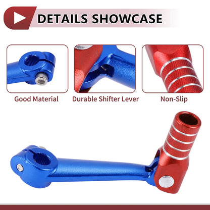 Folding Gear Shifter Lever Blue Red Silver Tone for Bosuer M5