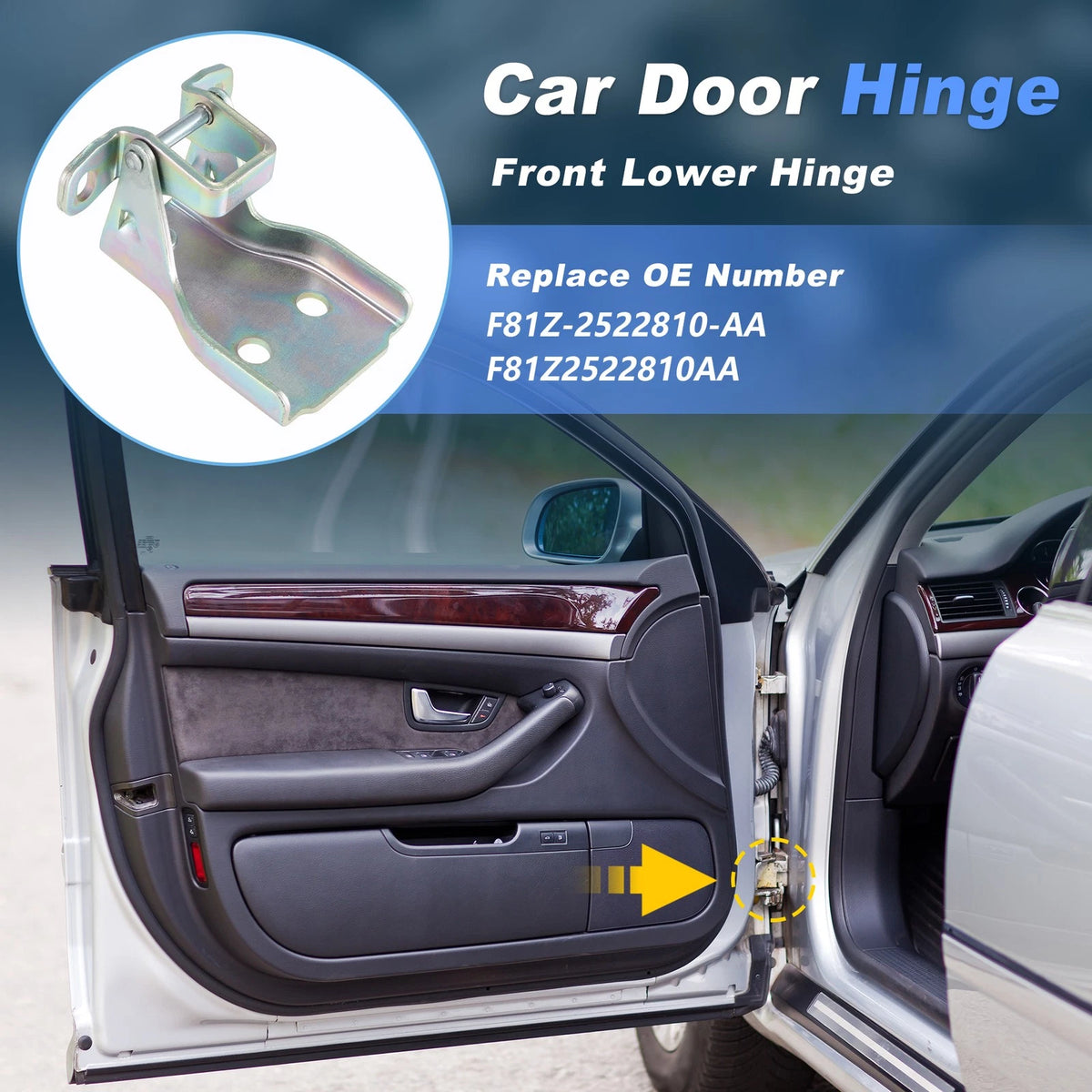Lower Door Hinge for Ford F250 F350 Left or Right Side (1994-2004)