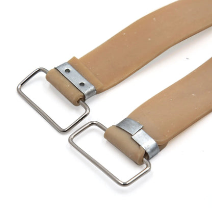 3 x Brown Bettery Fixed Holder Rubber Strap Band Bandge for Motorcycle