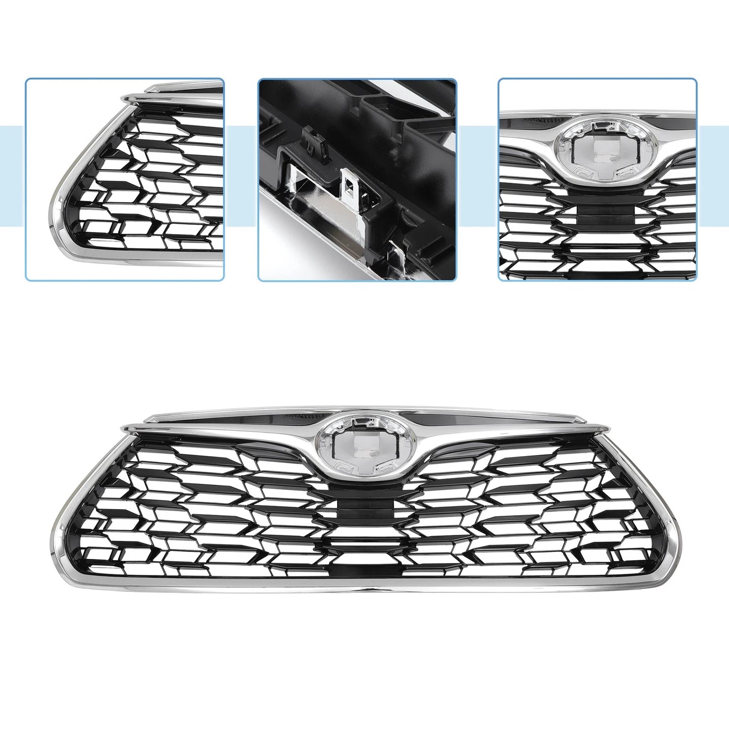 Front Bonnet Bumper Grille for Toyota Highlander (2020-2022)