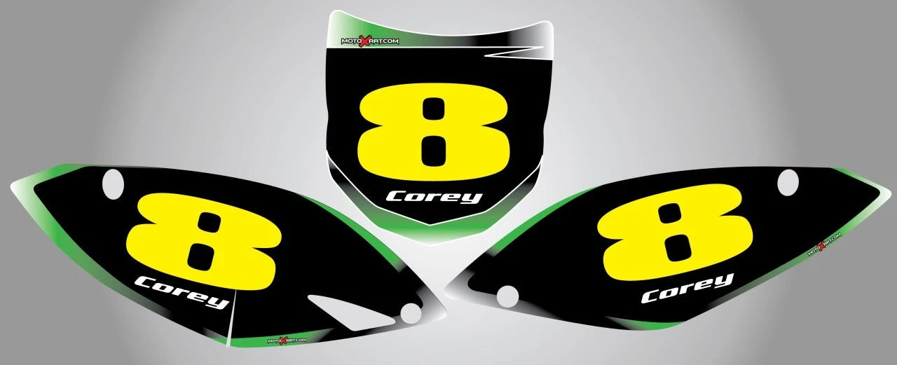Custom Number Plates for Kawasaki KXF 250 (2009-2012)