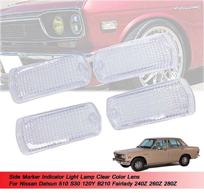 Clear Side Marker Lights for Nissan Datsun Fairlady 510 S30 120Y 240Z (1968-1973)