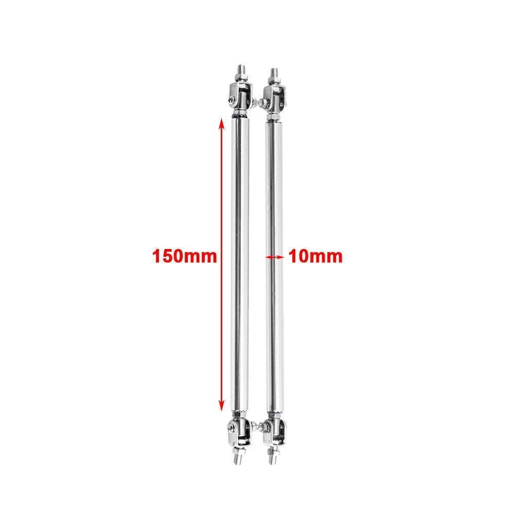 Adjustable Front Bumper Lip Splitter Strut Rod Tie Support Bar for 2015-2023