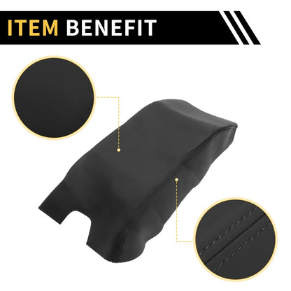 Microfiber Leather Center Console Armrest Cover for Ford F-150 (2015-2023)